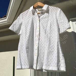 Kate Spade (S) eyelet top